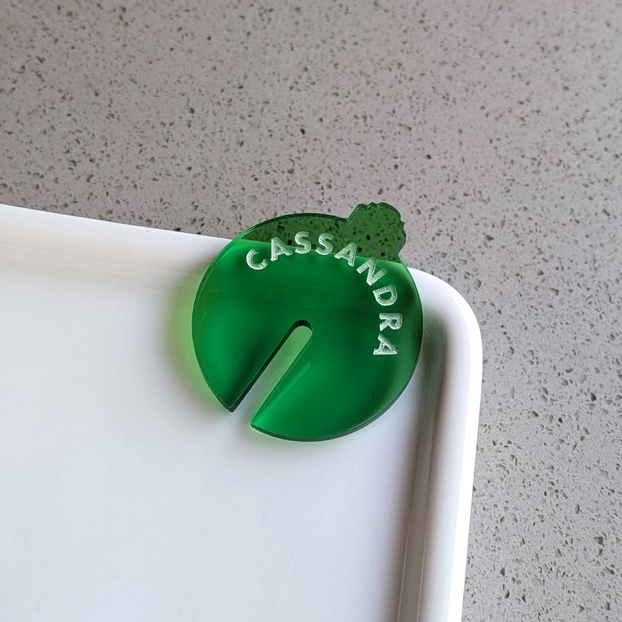 Transparent Acrylic Bauble Drink Tags