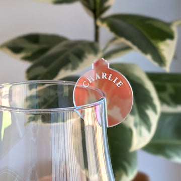 Iridescent Acrylic Bauble Drink Tags