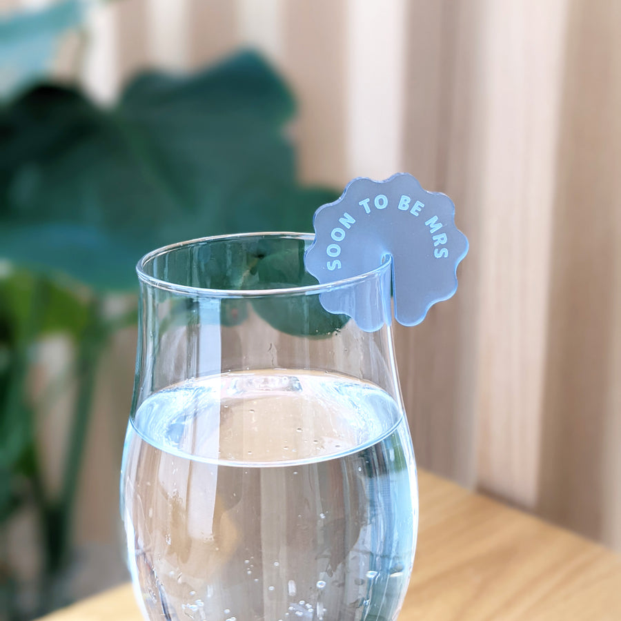 Wavy Jelly Frosted Acrylic Drink Tags