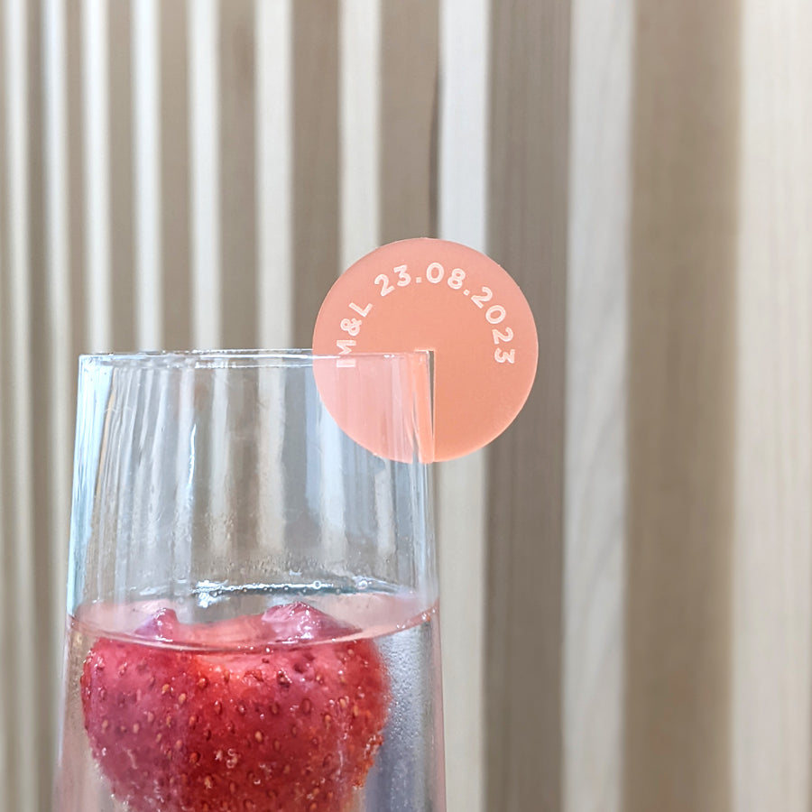 Jelly Frosted Acrylic Drink Tags