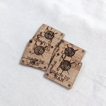 Clearance Square Cork Fabric Tags