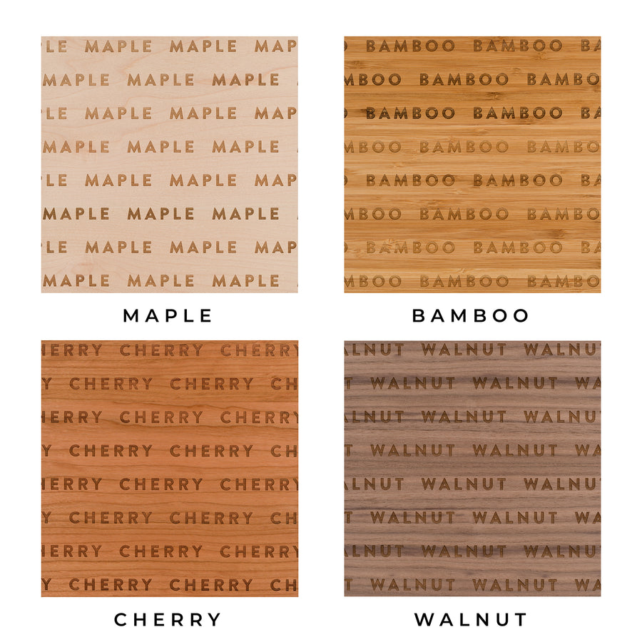 Maple Bamboo Cherry and Walnut material samples