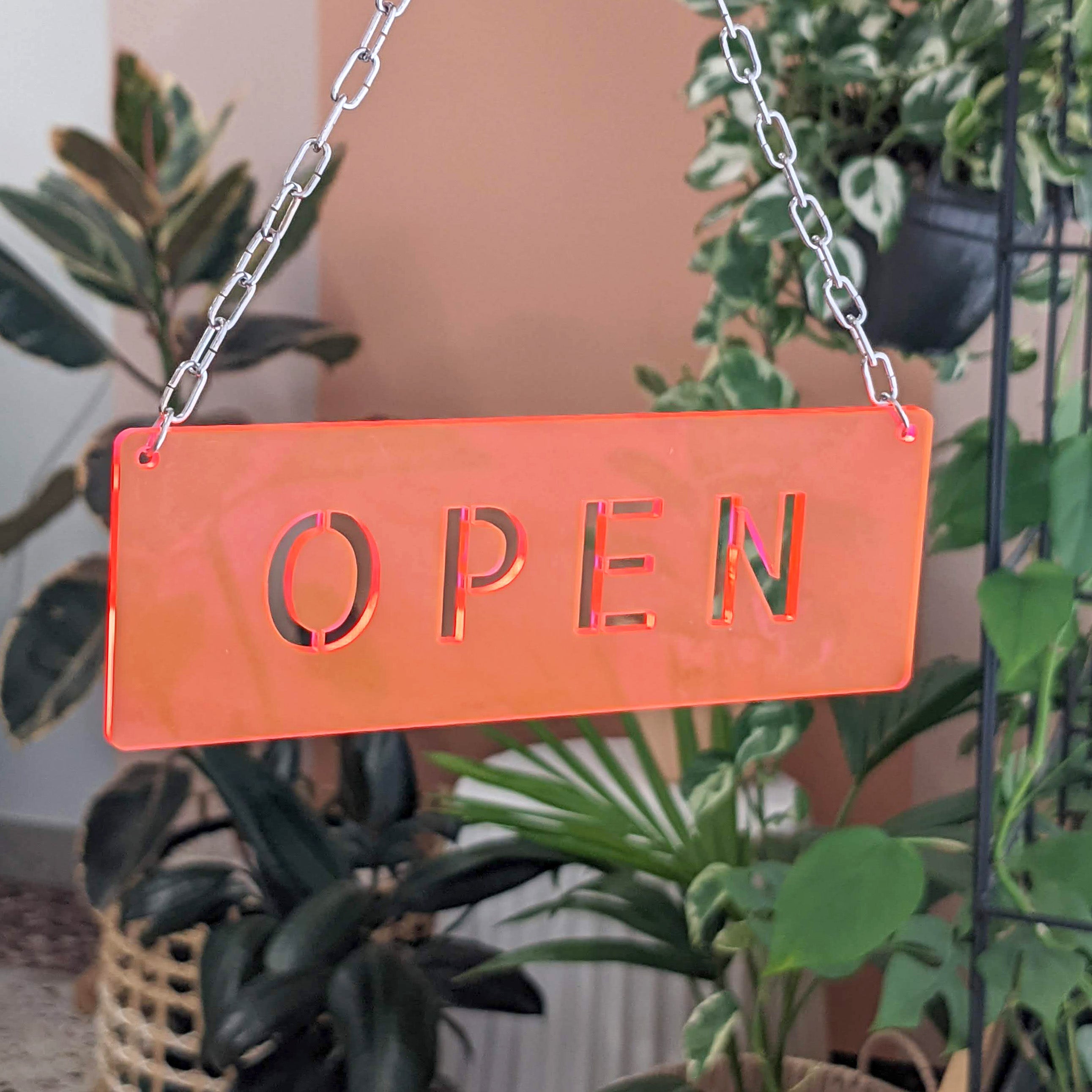 Neon Pink Acrylic Open Sign – LITTLELASERCO