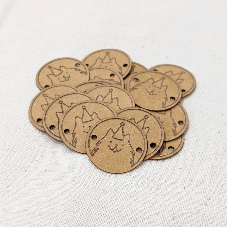 Laser cut Paper Fabric Tags for Dog Collars
