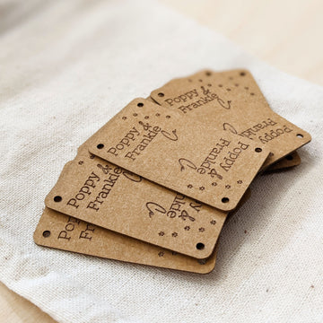 Rectangle Fold Paper Fabric Tags
