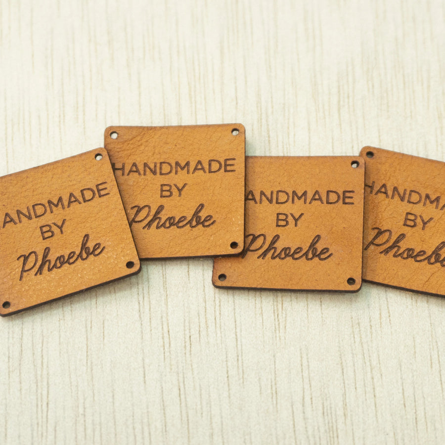 Square Leather Tags