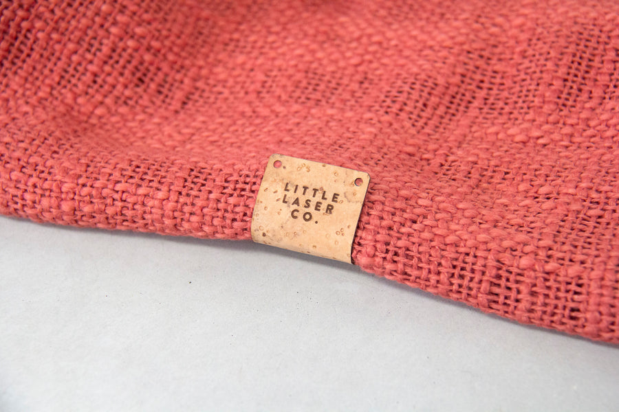 Rectangle Fold Cork Fabric Tags