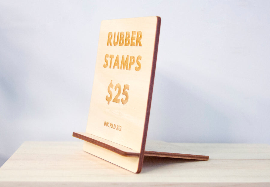 Rectangle Wooden Price Boards