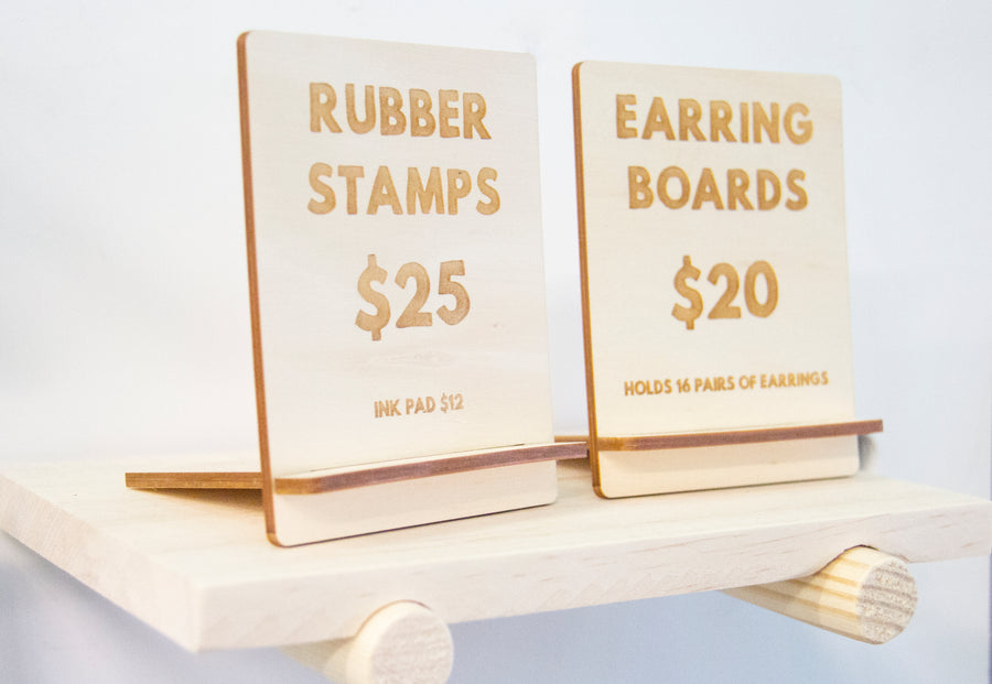 Rectangle Wooden Price Boards